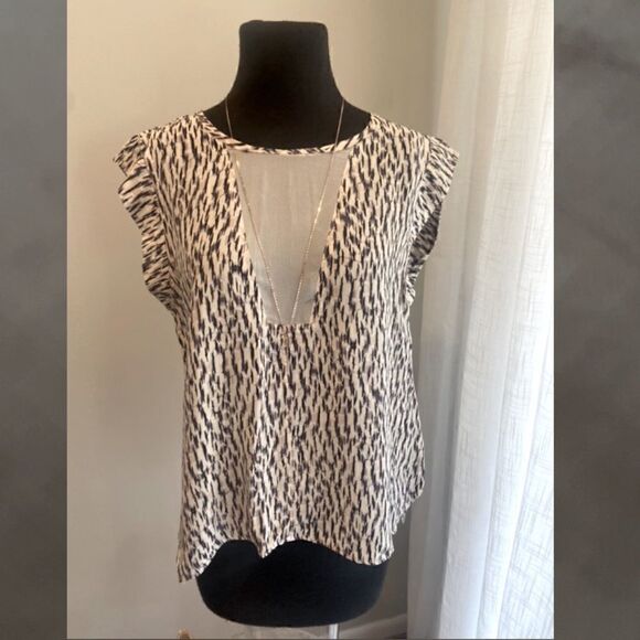 Rebecca Taylor Mirage Cap Sleeve Silk Shell - Picture 12 of 16